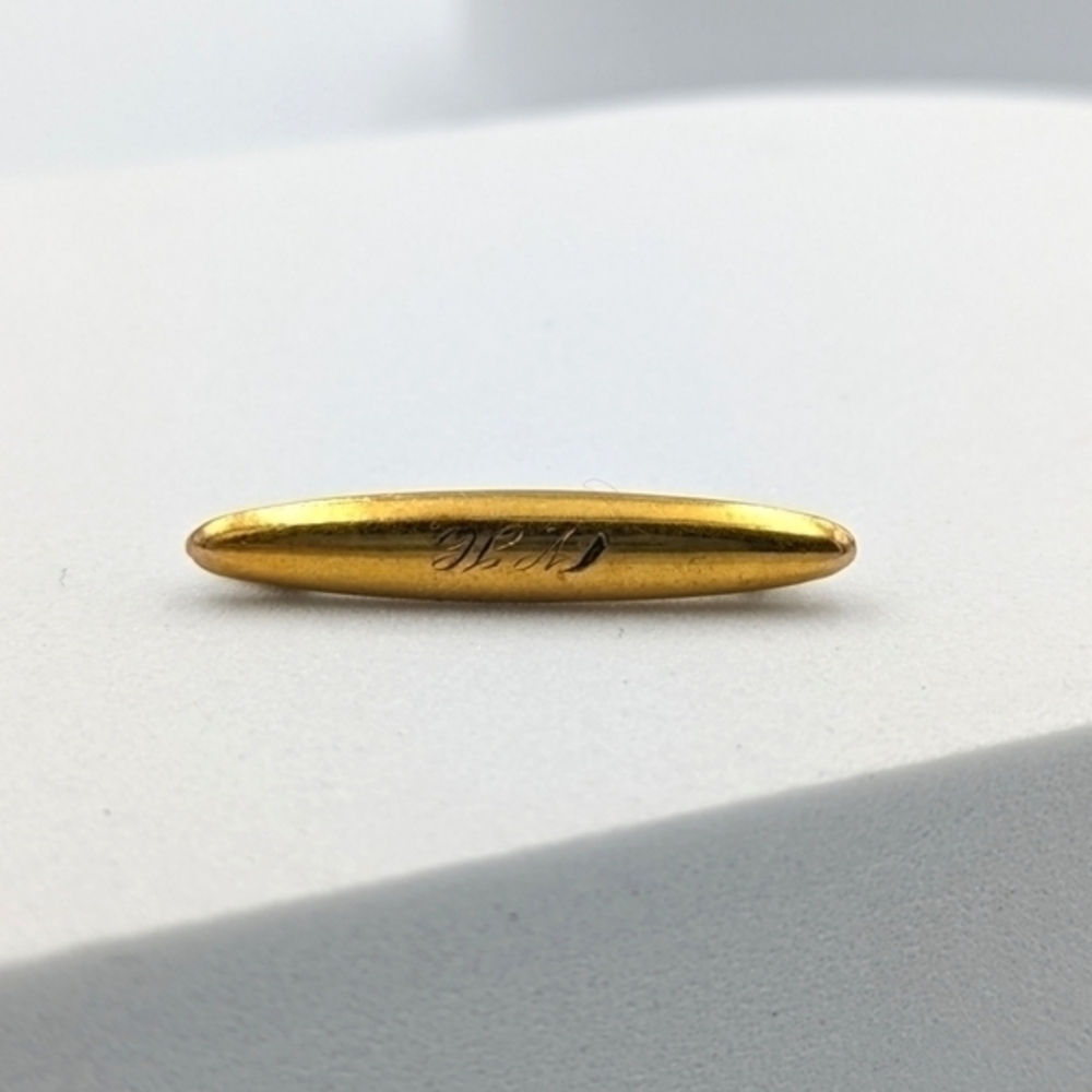 Antique Victorian 10k gold filled monogram beauty pin